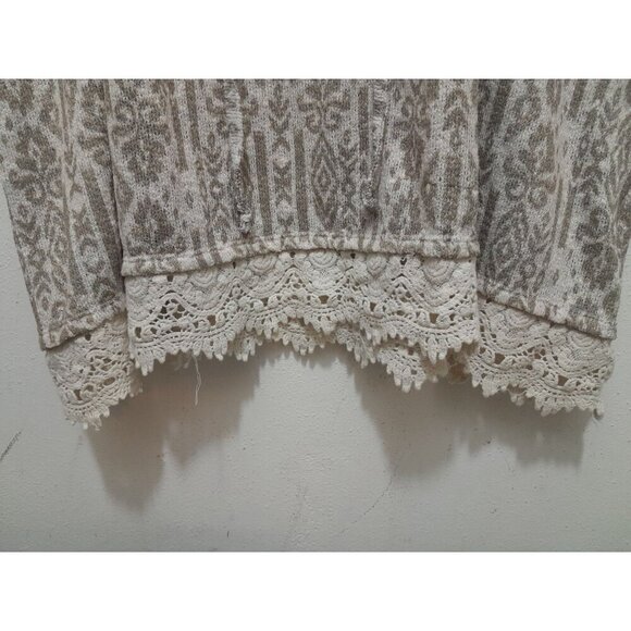 Kim Rogers Turkish Print Lace Accent Sweater Top Size 3X - Picture 4 of 9